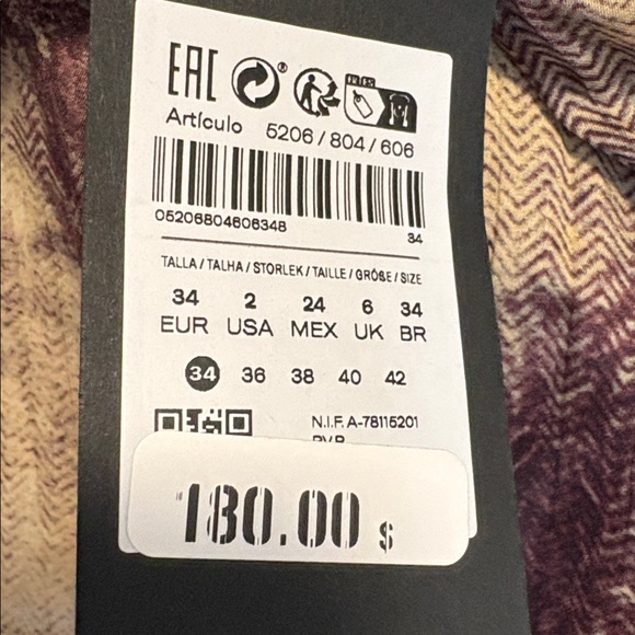 NWT [Massimo Dutti] Luxury Flowing Satin Printed Midi Elastic Skirt Women’s XS - Picture 14 of 15